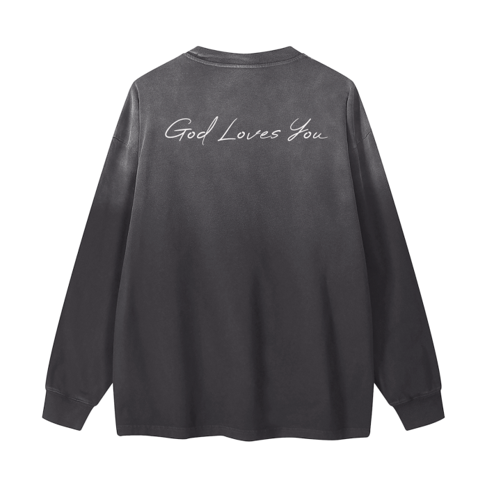 Just Be You Vintage Washed Long Sleeve Tee