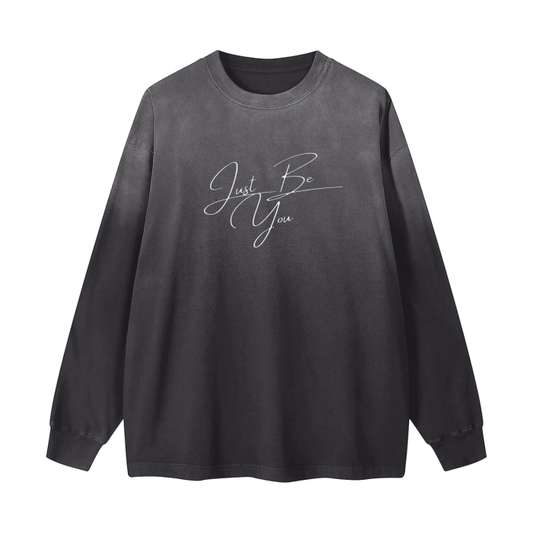 Just Be You Vintage Washed Long Sleeve Tee