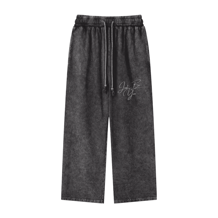 Acid Wash Straight Leg Pants - 360 GSM – Just Be You Acid Wash Straight Leg Pants - 360 GSM – Just Be You
