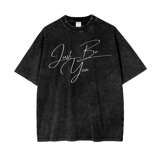 Just Be You Acid Wash Oversize T-Shirt